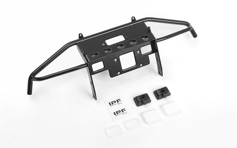 Guardian Steel Front Winch Bumper w/ IPF Lights for Axial 1/10 SCX10 II UMG10 (Black)