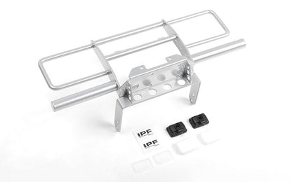 RC4WD OXER STEEL FRONT WINCH BUMPER W/IPF LIGHTS FOR VANQUISH VS4-10 ORIGIN BODY (SILVER)