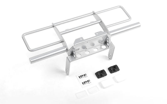 Oxer Steel Front Winch Bumper w/ IPF Lights for Vanquish VS4-10 Origin Body (Silver)