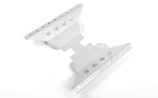 Oxer Transfer Case Guard for Axial Capra 1.9 Unlimited Trail Buggy (Silver)