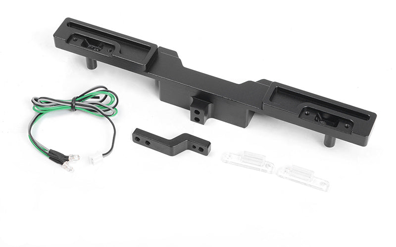 Oxer Rear Bumper w/ Towing Hook, Brake Lenses and LED Lights for Traxxas TRX-4 Mercedes-Benz G-500