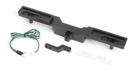 Oxer Rear Bumper w/ Towing Hook, Brake Lenses and LED Lights for Traxxas TRX-4 Mercedes-Benz G-500