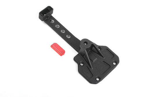 Spare Wheel and Tire Holder w/ Red High Rear Brake Light for Axial 1/10 SCX10 III Jeep JLU Wrangler