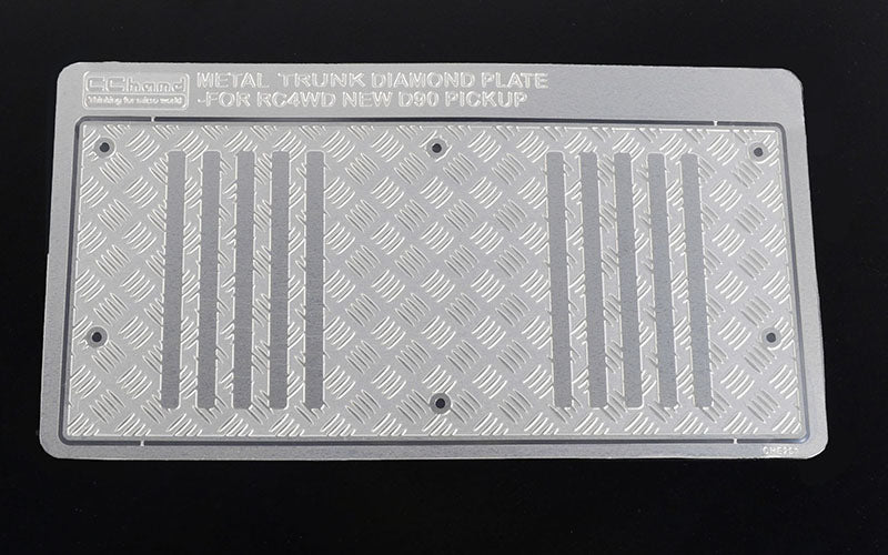 Steel Diamond Tailgate Plate for RC4WD Gelande II 2015 Land Rover Defender D90 (Pick-Up)