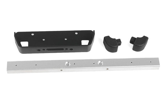Classic Front Winch Bumper for RC4WD Gelande II 2015 Land Rover Defender D90 (Silver)