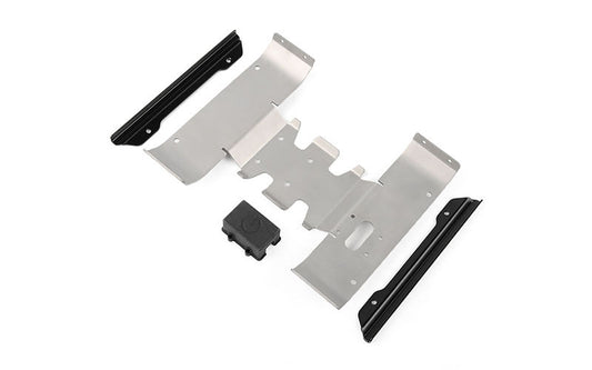 Rough Stuff Skid Plate W/ Side Sliders and Switch Box for MST 4WD Off-Road Car Kit W/ J4 Jimny Body