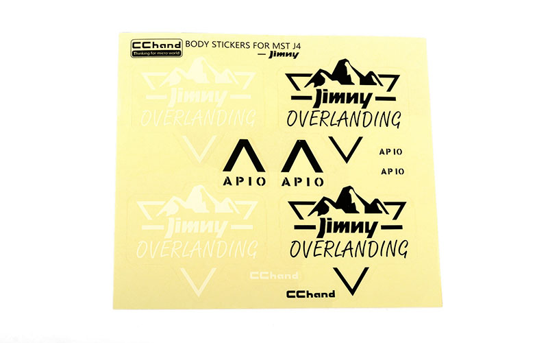 Overlanding Decal Sheet for MST 4WD Off-Road Car Kit W/ J4 Jimny Body