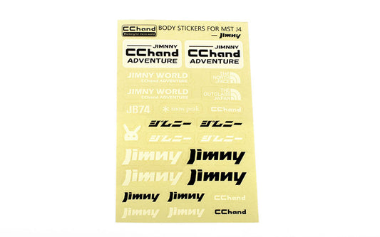 Logo Decal Sheet for MST 4WD Off-Road Car Kit W/ J4 Jimny Body