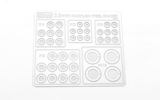 Stainless Steel 0.3mm Spacers Assortment