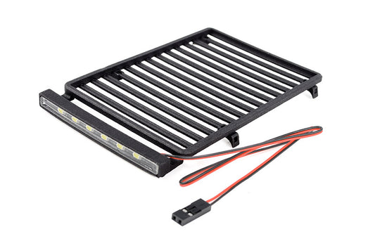 Flat Roof Rack w/ LED for Axial SCX24 Jeep Wrangler JLU