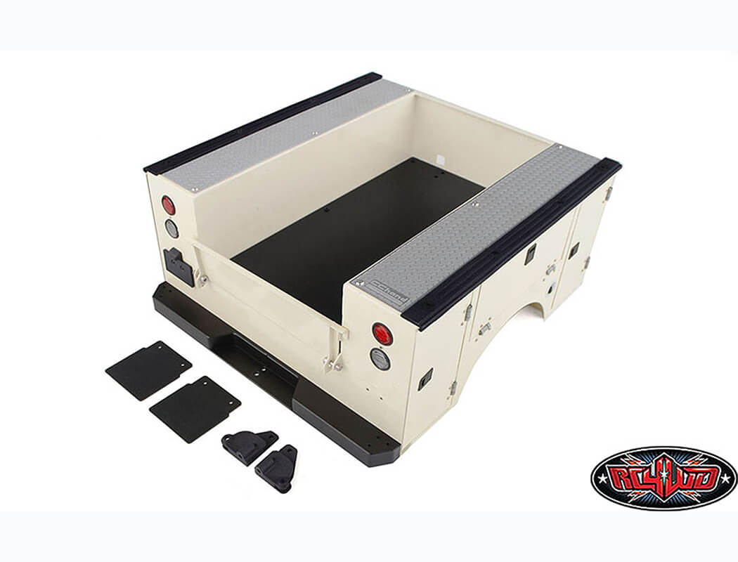 RC4WD VVV-C5006 Aluminum Utility Bed complete rear three-quarter view