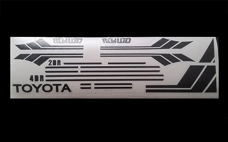 RC4WD Clean Stripes for 1982 Toyota Pickup/Mojave II Decal Sheet (Black)