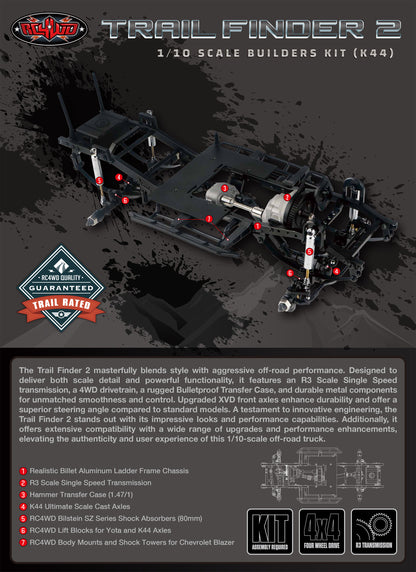RC4WD Trail Finder 2 1/10 Scale Builders Kit K44