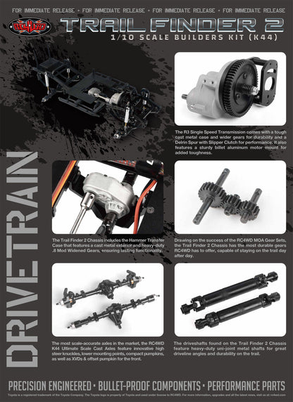 RC4WD Trail Finder 2 K44 drivetrain components