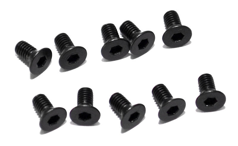 Steel Flat Head Socket Cap Screw M3 x 6mm (10)