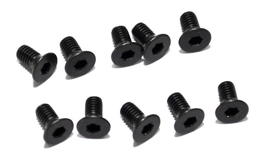 Steel Flat Head Socket Cap Screw M3 x 6mm (10)