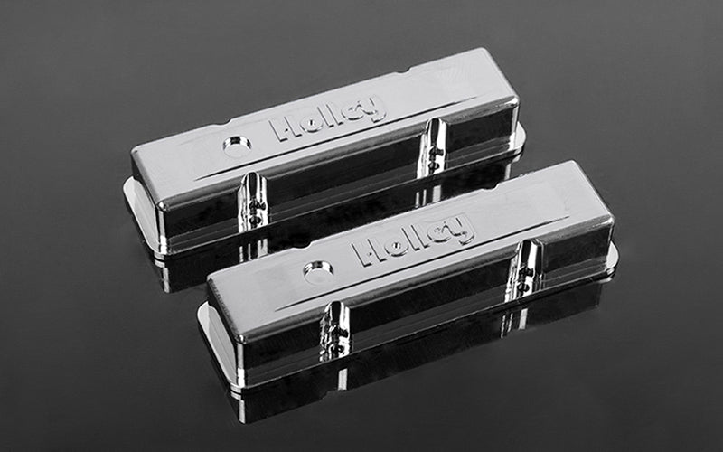 RC4WD 1/10 Holley������ Chrome Valve Covers for Scale V8 Engine