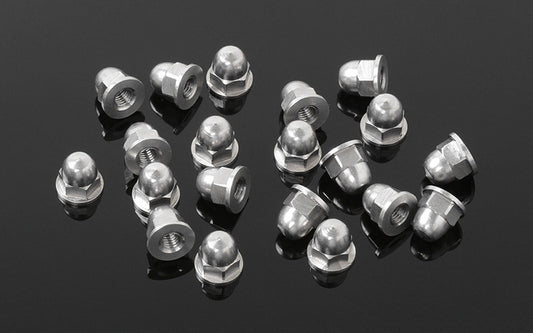 M3 Flanged Acorn Nuts (Silver)