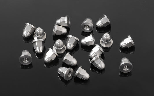 M2 Flanged Acorn Nuts (Silver)