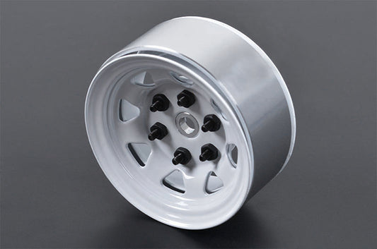 Stamped Steel 1.55" Stock White Beadlock Wheels