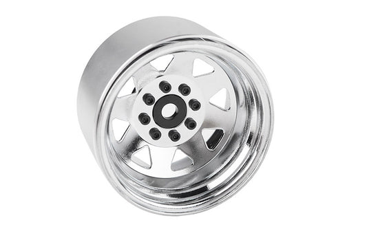 RC4WD 8 Lug Deep Dish Wagon 1.9" Steel Stamped Beadlock Wheels (Chrome)