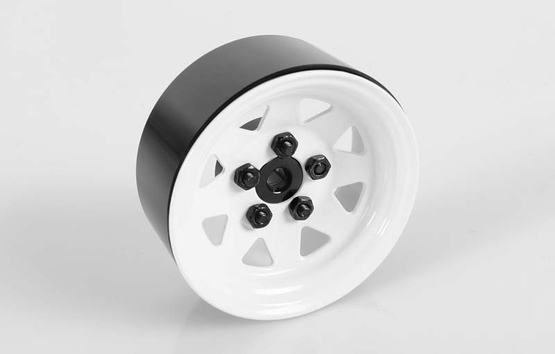 RC4WD 5 Lug Wagon 1.9 Steel Stamped Beadlock Wheels White