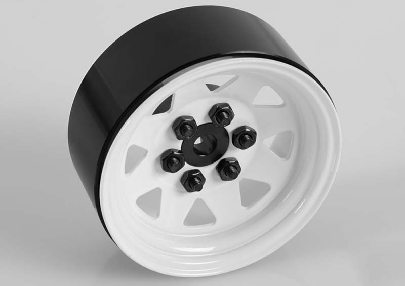 RC4WD 6 Lug Wagon 1.9 Steel Stamped Beadlock Wheels White