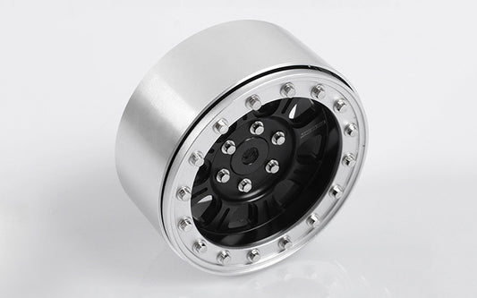 RC4WD Raceline Monster 2.2" Beadlock Wheels (Black/Silver)