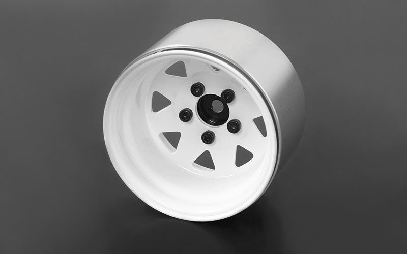 RC4WD 5 Lug Deep Dish Wagon 1.9 Steel Stamped Beadlock Wheels White